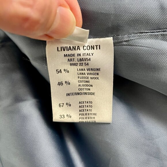 Liviana Conti One-Button Teddy Fleece Wool Jacket, Made In Italy, Large - Picture 9 of 10